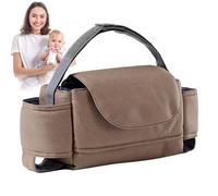 Caddie de poussette avec porte-gobelet, Organisateur portable robuste pour poussette, Fournitures d'allaitement d'extérieur pour couches, bouteille d'eau, biberon, jouets, téléphones Firulab