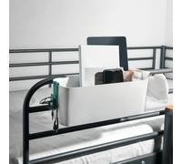 Caddie de rangement de chevet, porte-revues avec Double crochet, sac suspendu au lit, boîte de rangement pour téléphone, berceau, Rail de lit, têtes de lit, livre BLANC