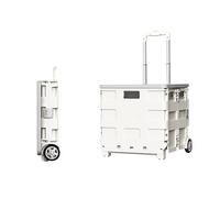 Caddie Pliable avec Couvercle, Roue rotative à 360 ° silencieuse et résistante à l'usure, Panier Multifonctionnel de Grande capacité pour Le Stockage des Achats et l'utilisation au Bureau (Couleur: 2