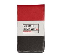 Caddy Club The Man Utd Porte-carte de score de golf et couverture de livre de yardage - Cuir synthétique de qualité supérieure - Porte-crayon - Fait à la main - S'adapte à toutes les cartes de score