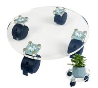 Caddy De À Roues - Base De Jardinière Mobile, Support De Pot À Fleurs Rondes | Porte- De Plateau De Jardin pour Balcon De Terrasse De Terrasse Extérieure Intérieure, Plate-Forme D'afficha