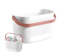 Caddy de douche portable, 11.8x7.5x7.1 '' Panier de douche en plastique avec poignée Faute et séchage en maille pour salle bain, gymnase, camping, voyages et stockage portables