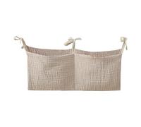 Caddy de rangement pour berceau, poche pour berceau de bébé - Organisateur portatif de berceau de couche-culotte de sac de chevet | Sac de rangement en coton avec 2 poches, literie pour bébé à usage m