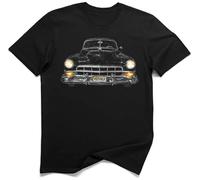 Caddy Series 62 1949 Retro Gangster Sedan Art Tee (2XL, Black)