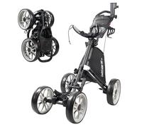 Caddytek Caddycruiser One Version 8 Chariot de Golf Pliable à 4 Roues Gris foncé