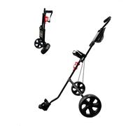 Caddytek Deluxe Chariot de Golf à Tirer 2 Roues en EVA (éthylène-acétate de Vinyle), Ultra léger, Pliable et Compact avec Cadre en Aluminium, Rangement Filet, poignée Ergonomique et Porte-gobelet