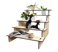 Caddyy Suction Mounted - No Punch Removablewood Tiered Riser Cupcake Stands | Organizer Storage Holder for Bathroom, Space -Saving Storage, Home Easy Assembly for Wide Uses