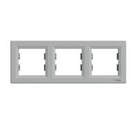 Cade de finition triple horizontale aluminium Asfora Schneider EPH5800361