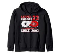Cadeau 23 Anniversaire 23 Ans Gamer Niveau 23 Débloqué 2003 Sweat à Capuche