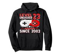 Cadeau 23 Anniversaire 23 Ans Gamer Niveau 23 Débloqué 2003 Sweat à Capuche