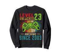 Cadeau 23 Anniversaire 23 Ans Gamer Niveau 23 Débloqué 2003 Sweatshirt