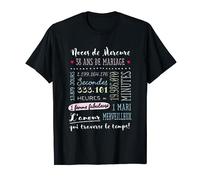 Cadeau 38 ans de mariage pour couple - Noces de Mercure T-Shirt