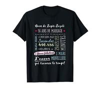 Cadeau 56 ans de mariage pour couple - Noces de Lapis-Lazuli T-Shirt