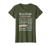 Cadeau 58 Ans de Mariage pour Couple - Noces d'Érable T-Shirt, Femme, Olive, XS