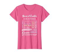 Cadeau 58 Ans de Mariage pour Couple - Noces d'Érable T-Shirt, Femme, Rose Chiné, S