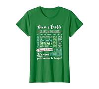 Cadeau 58 Ans de Mariage pour Couple - Noces d'Érable T-Shirt, Femme, Vert Kelly, 3XL