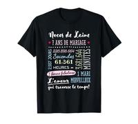 Cadeau 7 ans de mariage pour couple - Noces de Laine T-Shirt