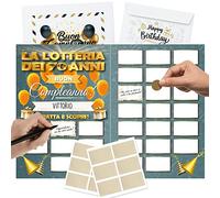 Cadeau 70 Ans Homme Femme - Jeu à Gratte et Gagner Personnalisé - Blagues Cadeaux Drôle