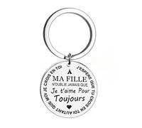 Cadeau à Ma Fille Porte Clef Femme Idee Cadeaux Ado Fille Pendentif Porte-Clés Cadeau D'anniversaire Enfant