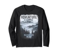 Cadeau Adventure Awaits Mountain Lover Manche Longue