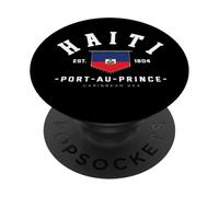 Cadeau ami haïti Drapeau haïti Port-au-Prince haïti Cadeau PopSockets PopGrip Adhésif