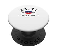 Cadeau ami haïti Drapeau haïti Port-au-Prince haïti Cadeau PopSockets PopGrip Adhésif