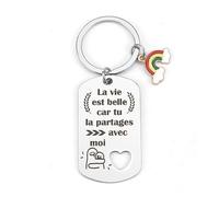 Cadeau Amie,Meilleure Amie Cadeau,Diplômé Cadeau pour Amie,Porte Clef Amitié,Un Cadeau pour Mon Frère,Cadeaux de Noël pour Amie,Idée Cadeau Meilleure Amie,Porte-clés de Fin d'études Pour Amie