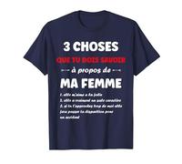 Cadeau Amoureux Copain Humoristique Humour Couple Jalousie T-Shirt, Homme, Bleu Marine, 3XL