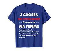 Cadeau Amoureux Copain Humoristique Humour Couple Jalousie T-Shirt, Homme, Bleu Royal, 3XL