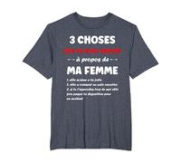 Cadeau Amoureux Copain Humoristique Humour Couple Jalousie T-Shirt, Homme Grandes Tailles, Bleu Chiné, 3X Tall