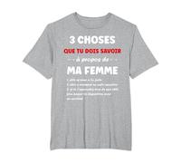 Cadeau Amoureux Copain Humoristique Humour Couple Jalousie T-Shirt, Homme Grandes Tailles, Gris Chiné, 3X Tall
