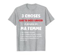Cadeau Amoureux Copain Humoristique Humour Couple Jalousie T-Shirt, Homme, Gris Chiné, 3XL