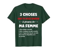 Cadeau Amoureux Copain Humoristique Humour Couple Jalousie T-Shirt, Homme, Vert Forêt, 3XL