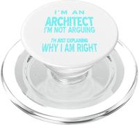 Cadeau Amusant « an Architect I'm Not Arguing Just Explaining » PopSockets PopGrip pour MagSafe
