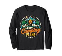 Cadeau Amusant Assorti pour Camping-Car Sorry I Can't Have Camping Plans Manche Longue