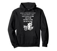 Cadeau Amusant « Being a Teacher is Easy Like Riding a Bike Meme » Sweat à Capuche