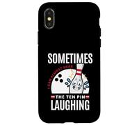 Cadeau Amusant de Bowling Sometimes I Hear Ten Pin Laughing Coque pour iPhone X/XS
