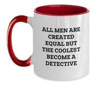Cadeau amusant de détective : cadeaux d'amis pour nouveaux détectives diplômés - Tasse à café bicolore
