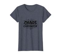 Cadeau Amusant de gestionnaire de Bureau coordinateur du Chaos T-Shirt, Femme, Bleu Chiné, L