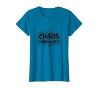 Cadeau Amusant de gestionnaire de Bureau coordinateur du Chaos T-Shirt, Femme, Saphir, XS