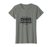 Cadeau Amusant de gestionnaire de Bureau coordinateur du Chaos T-Shirt, Femme, Vert Kaki chiné, XL