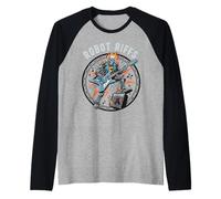 Cadeau Amusant de Joueur de Guitare Rockstar Robot pour Homme et Femme Manche Raglan