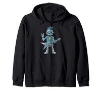 Cadeau Amusant de Joueur de Guitare Rockstar Robot pour Homme et Femme Sweat à Capuche