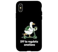 Cadeau Amusant de thérapie d'oie pour réguler Les émotions Coque pour iPhone X/XS