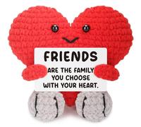 Cadeau amusant en crochet pour femme, cadeau d'anniversaire pour meilleur ami, homme, femme, âme sœur, I Love You, petit cœur tricoté fait à la main, cadeau de Noël éléphant blanc