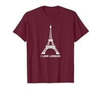 Cadeau amusant et sarcastique original de la Tour Eiffel « I Love London » T-Shirt