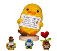 Cadeau amusant - Figurine au crochet porte-bonheur - Mini cadeau d'anniversaire - Gadgets soutien émotionnel maison bureau - Objet décoratif drôle - Cadeaux mignons bon marché