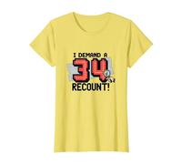 Cadeau Amusant pour 34e Anniversaire : I Demand a Recount! T-Shirt, Femme, Citron, XXL