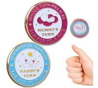 Cadeau amusant pour bébé - Pièce de monnaie de décision pour nouveaux parents, cadeaux de grossesse, cadeaux pour nouveaux parents, cadeaux pour couples, Halloween, Thanksgiving, Noël, pour la
