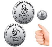 Cadeau amusant pour bébé - Pièce de monnaie de décision pour nouveaux parents, cadeaux de grossesse, cadeaux pour nouveaux parents, cadeaux pour couples, Halloween, Thanksgiving, Noël, pour la